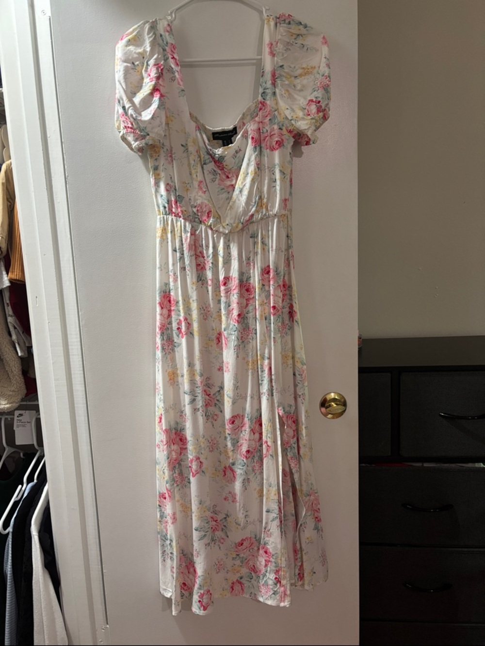 Streetwear Society Floral Maxi Dress in Pink, Yellow & Cream